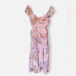 ASTR the label Pink Floral midi dress